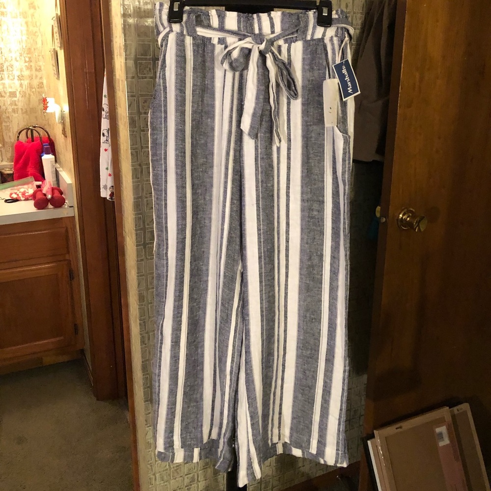 NWT Indigo Rein wide leg striped pants